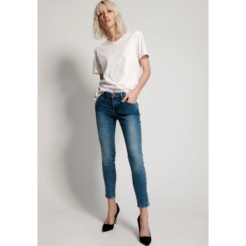 NWT ONE TEASPOON Sz 25 Cali Blue Freebirds II Skinny Ankle Jeans Medium Wash NEW